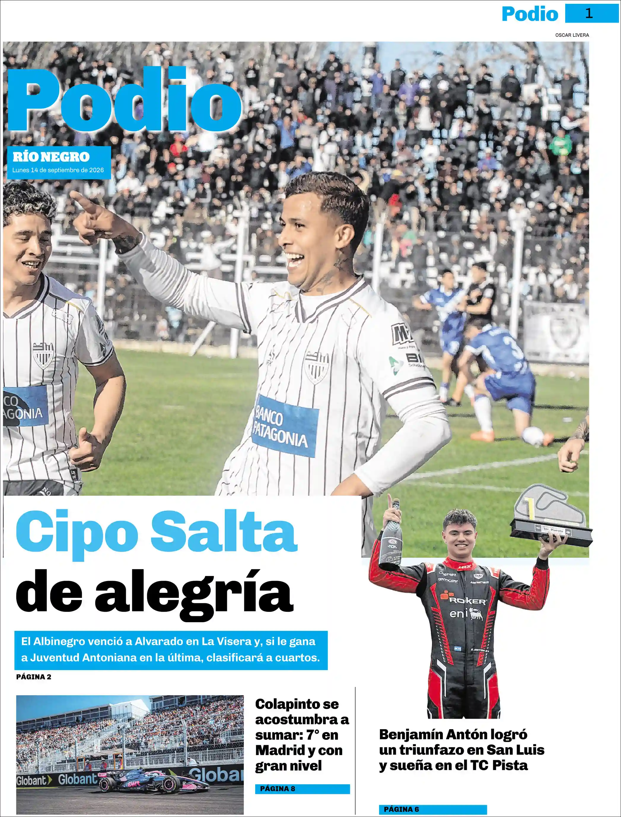 Estudios Max | RADIO ESPERANZA DIGITAL - Tapa del diario Rio Negro