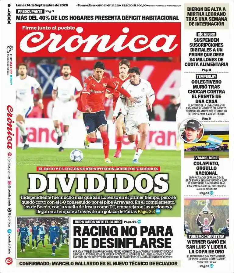 Estudios Max | RADIO ESPERANZA DIGITAL - Tapa del diario Crónica